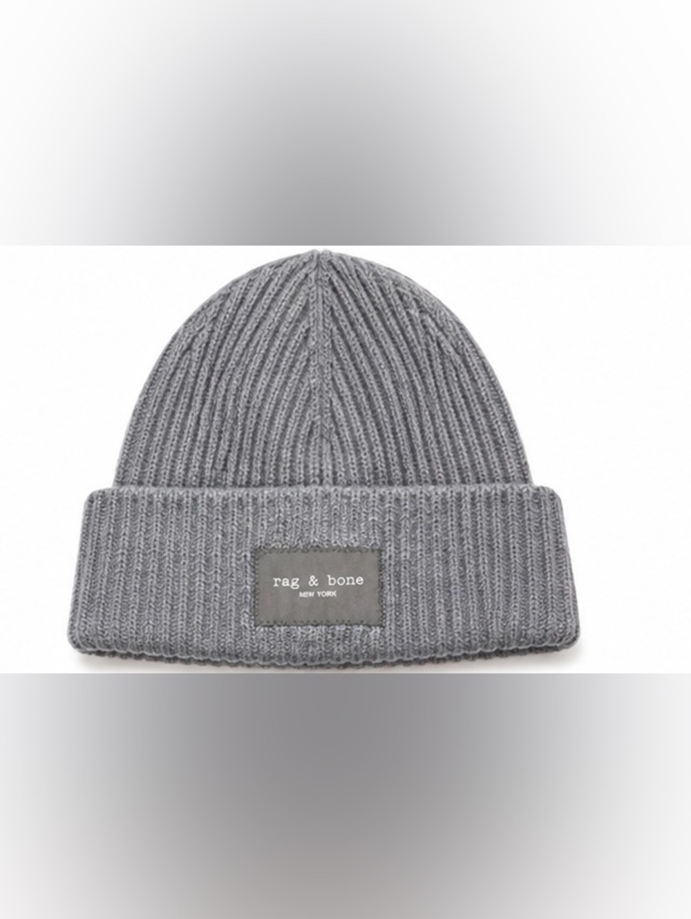 rag & bone Heather Gray Ribbed Cuff Beanie